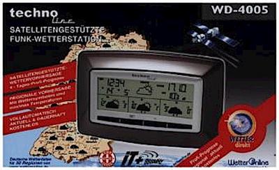 Technoline WD 4005 satellitengestützte Wetterstation mit zuverlässiger Wettervorhersage für 4 Tage, braun, 2,7 x 17,3 x 10,9 cm