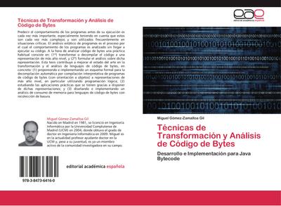 Técnicas de Transformación y Análisis de Código de Bytes - Miguel Gómez-Zamalloa Gil