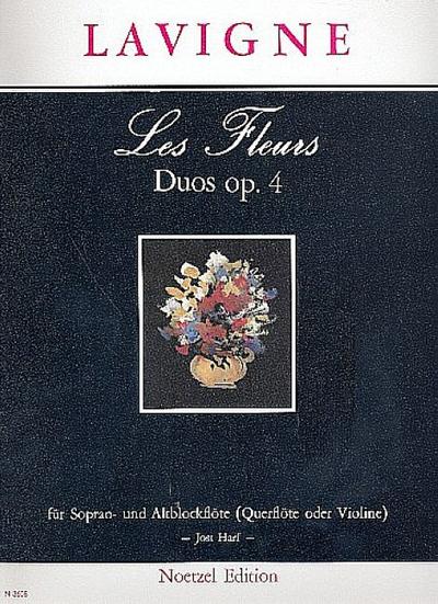 Les Fleurs Duos op.4 für 2 Blockflöten (S/A) oder Querflöte und Violine