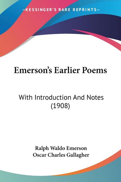 Emerson’s Earlier Poems