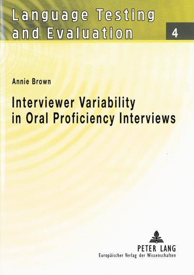 Interviewer Variability in Oral Proficiency Interviews