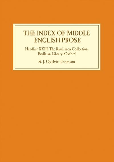 The Index of Middle English Prose