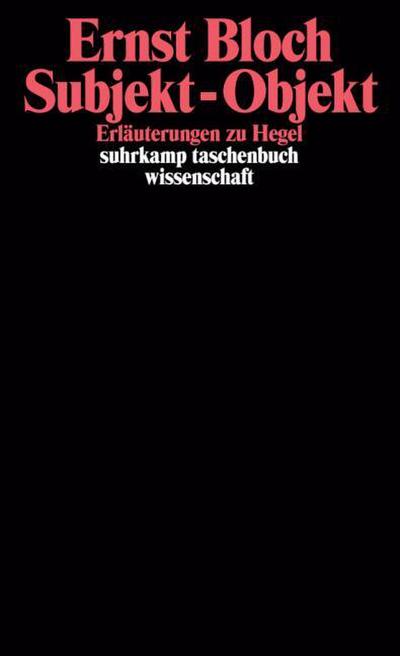 Subjekt, Objekt. Erläuterungen zu Hegel.