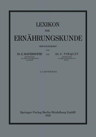 Lexikon der Ernährungskunde
