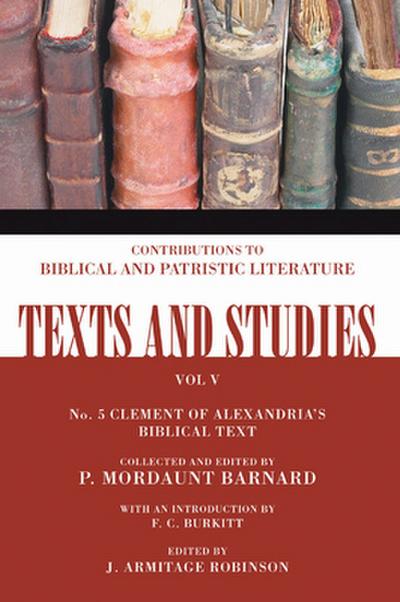 The Biblical Text of Clement of Alexandria