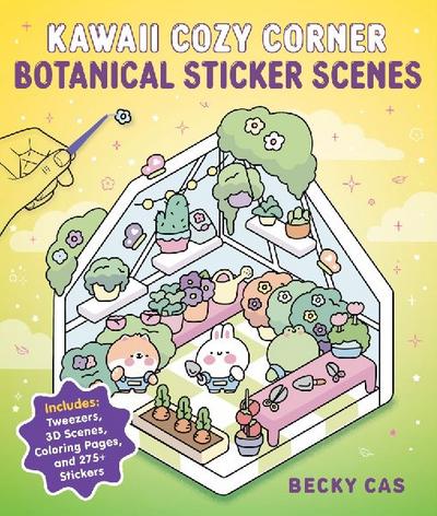 Kawaii Cozy Corner: Botanical Sticker Scenes