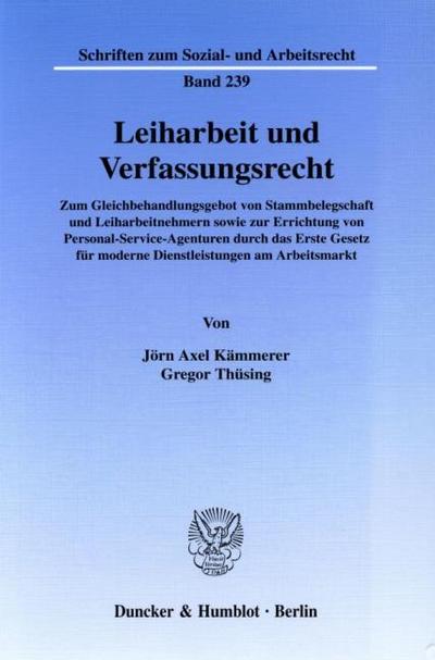 Leiharbeit und Verfassungsrecht