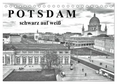 Potsdam schwarz auf weiß (Tischkalender 2026 DIN A5 quer), CALVENDO Monatskalender