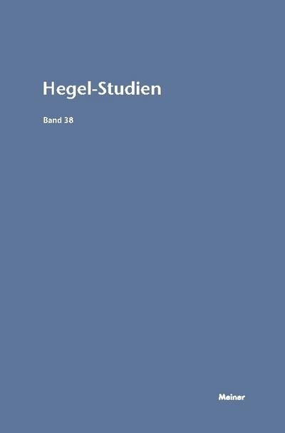 Hegel-Studien Band 38