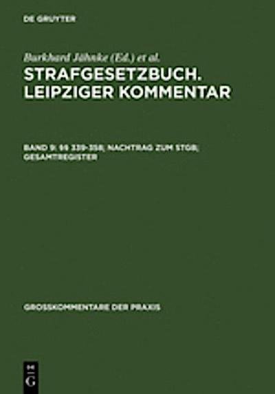 §§ 339-358; Nachtrag zum StGB; Gesamtregister