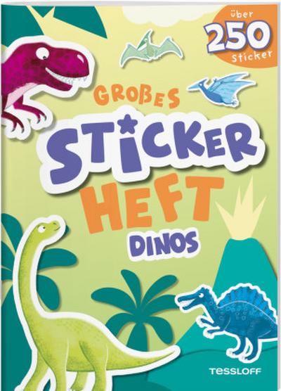 Großes Stickerheft. Dinos
