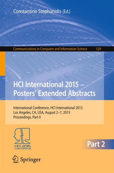 HCI International 2015 - Posters’ Extended Abstracts