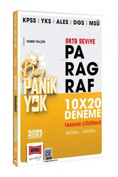 2025 KPSS YKS ALES DGS MSÜ Tamami Cözümlü Panik Yok Orta Seviye Paragraf 10x20 Deneme