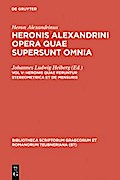 Heronis quae feruntur stereometrica et de mensuris