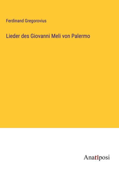 Lieder des Giovanni Meli von Palermo