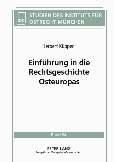 Einführung in die Rechtsgeschichte Osteuropas
