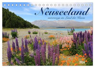Neuseeland - unterwegs im Land der Kiwis (Tischkalender 2024 DIN A5 quer), CALVENDO Monatskalender