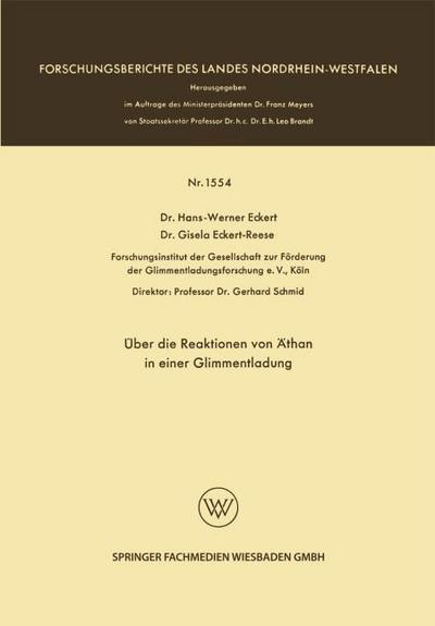 Über die Reaktionen von Äthan in einer Glimmentladung