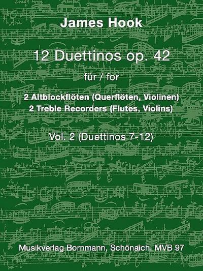 12 Duettinos op.42 Band 2 (Nr.7-12)für 2 Altblockflöten (Flöten, Violinen)