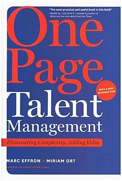 One Page Talent Management
