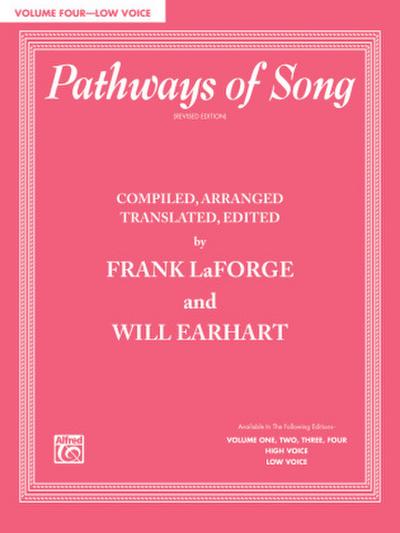 Pathways of Song, Low Voice, m. Audio-CD. Vol.4