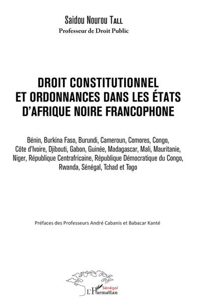 Droit constitutionnel et ordonnance dans les États d’Afrique noire francophone
