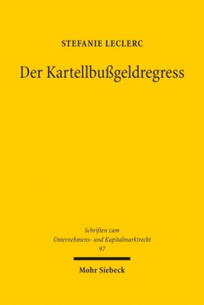 Der Kartellbußgeldregress