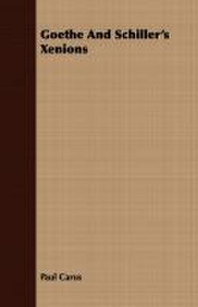 Goethe And Schiller’s Xenions