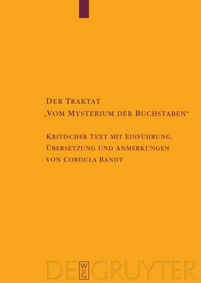 Der Traktat "Vom Mysterium der Buchstaben"