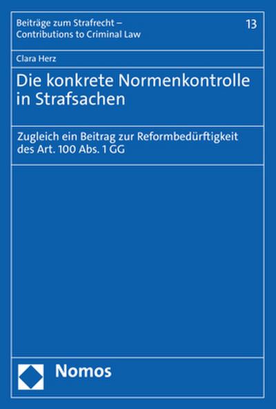 Die konkrete Normenkontrolle in Strafsachen