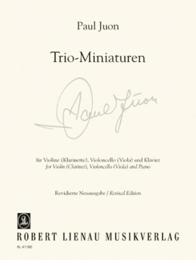 Trio Miniaturen  für Violine (Klarinette), Violoncello (Viola) und Klavier