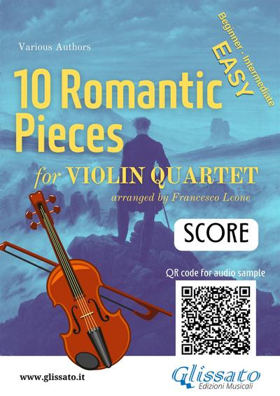 Violin Quartet Score of "10 Romantic Pieces"