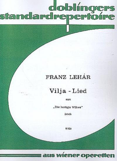 Vilja-Lied aus Die lustige Witwefür hohe Singstimme und Klavier (dt)