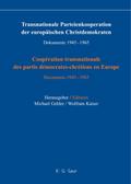 Transnationale Parteienkooperation der europäischen Christdemokraten