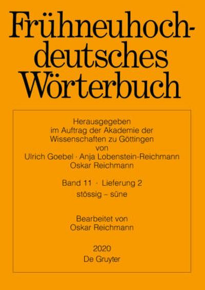 Frühneuhochdeutsches Wörterbuch stössig - süne