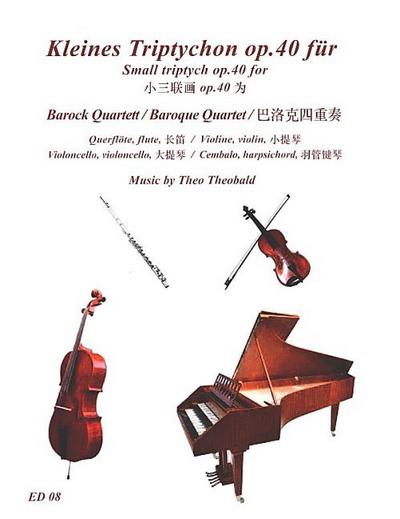 Kleines Triptychon op.40für Querflöte, Violine, Violoncello und Cembalo