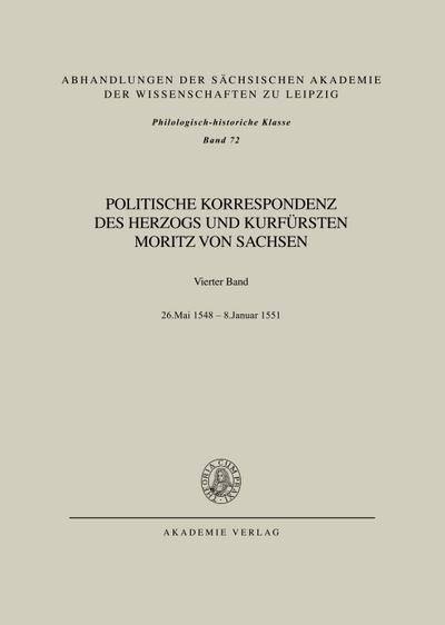 Bd. IV: 26. Mai 1548 - Januar 1551