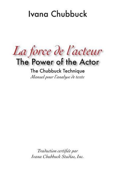 La Force de l’acteur: manuel pour l’analyse de texte