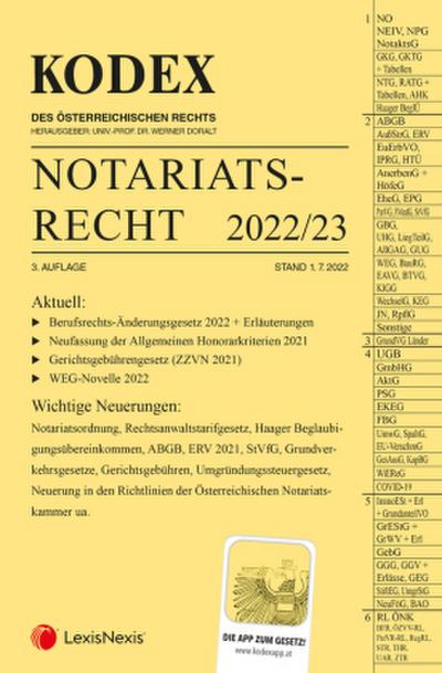 KODEX Notariatsrecht 2022/23 - inkl. App