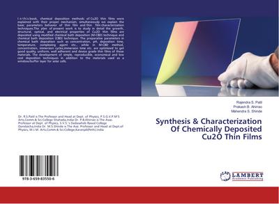 Synthesis & Characterization Of Chemically Deposited Cu2O Thin Films