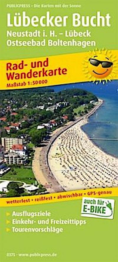 PublicPress Rad- und Wanderkarte Lübecker Bucht, Neustadt i. Holstein - Lübeck, Ostseebad Boltenhagen