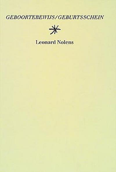 Geburtsschein. Geboortebewijs