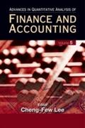 Advances In Quantitative Analysis Of Finance And A