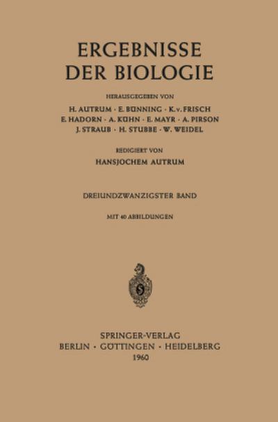 Ergebnisse der Biologie