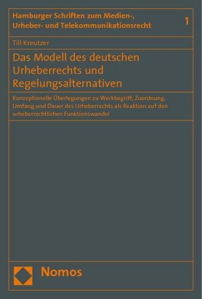 Das Modell des deutschen Urheberrechts und Regelungsalternativen