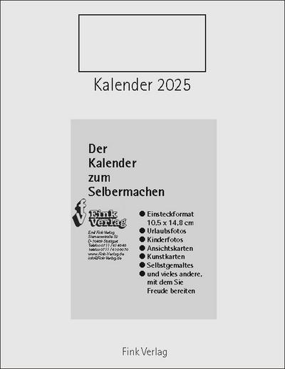 Kalender zum Selbermachen 2025