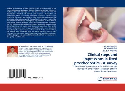 Clinical steps and impressions in fixed prosthodontics - A survey