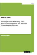 Trainingslehre II. Erstellung eines Ausdauertraini