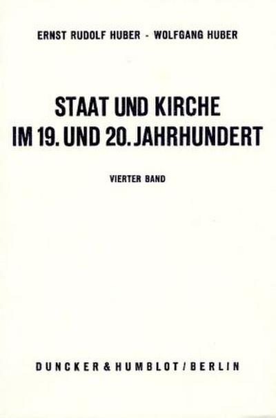 Staat und Kirche im 19. und 20. Jahrhundert.