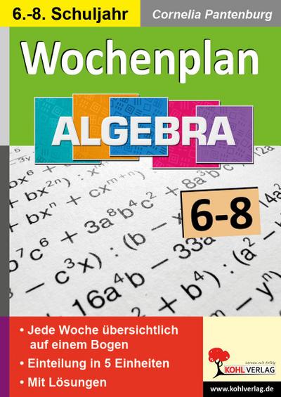 Wochenplan Algebra / Klasse 6-8